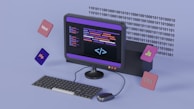 a computer with a keyboard and mouse