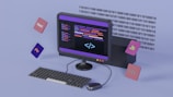 a computer with a keyboard and mouse