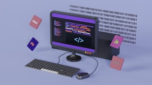 a computer with a keyboard and mouse