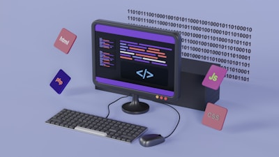 a computer with a keyboard and mouse