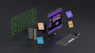 a computer with a keyboard and mouse