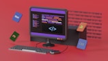 a computer on a desk