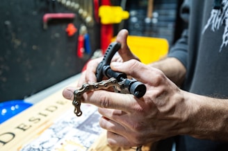 a person holding a gun