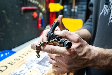 a person holding a gun