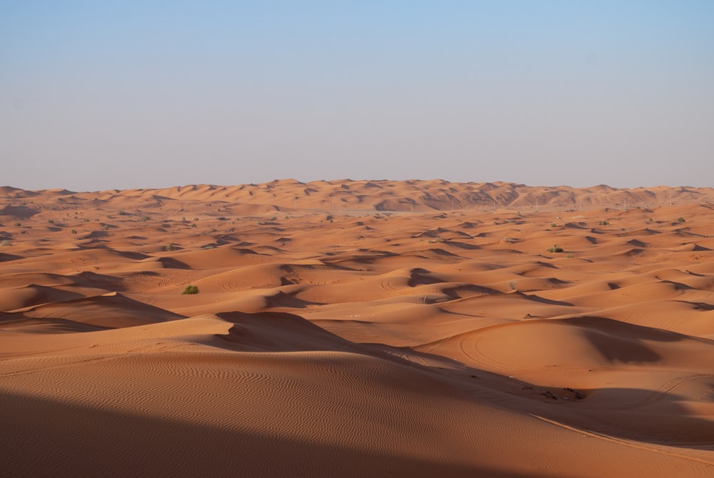 a desert landscape with sand dunes