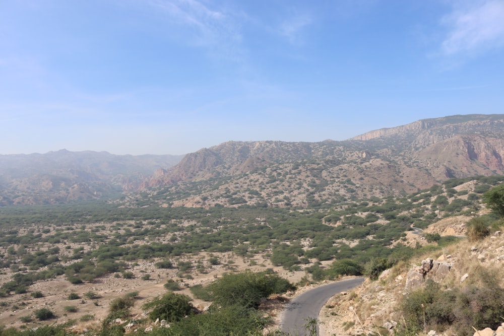 a dirt road in a desert