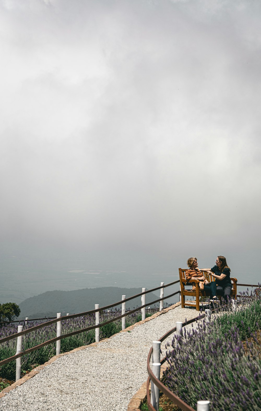 a couple sitting on a bench