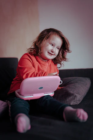 a person sitting on a couch