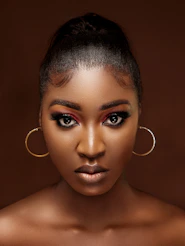 a person with earrings