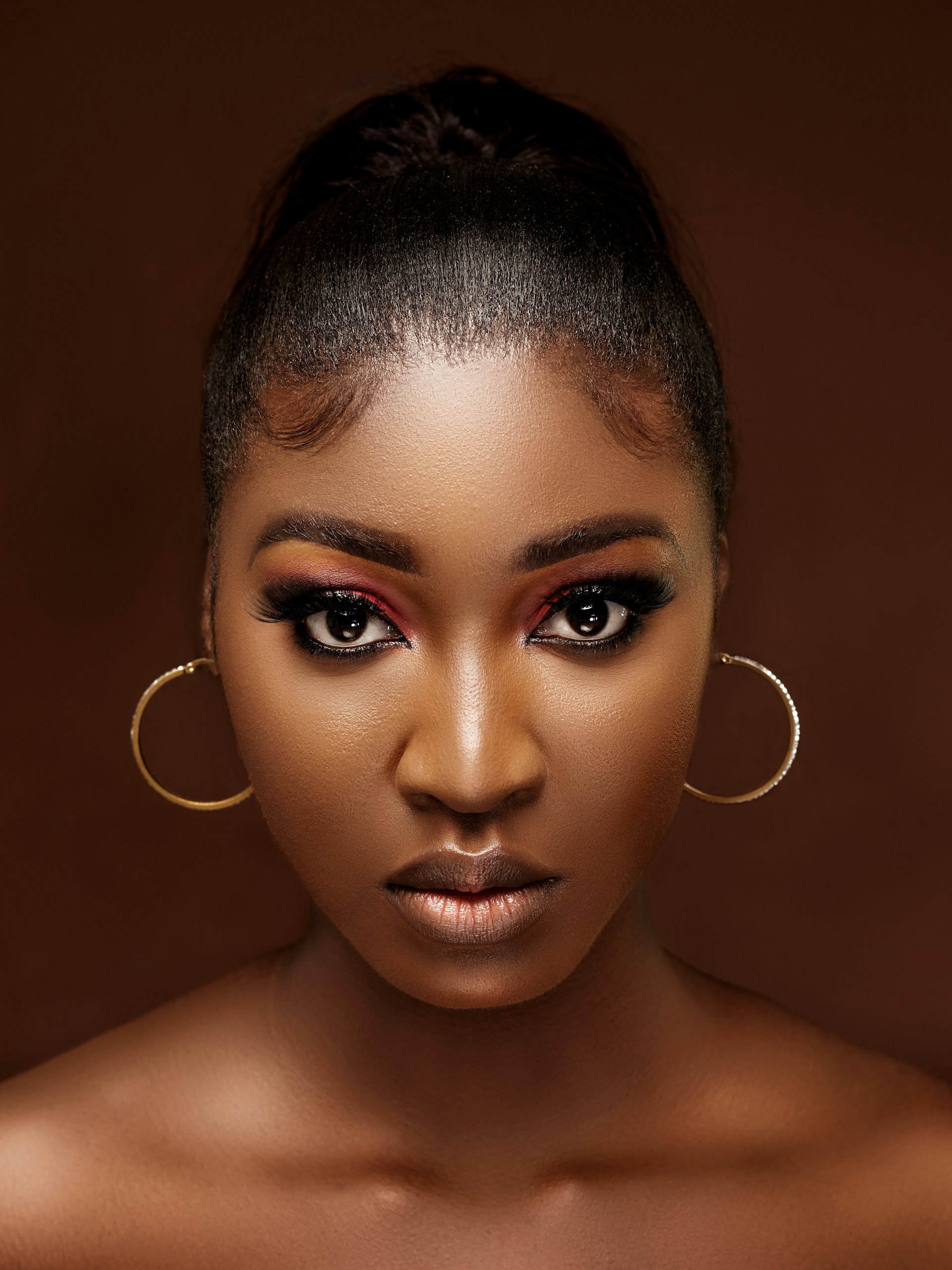 a person with earrings