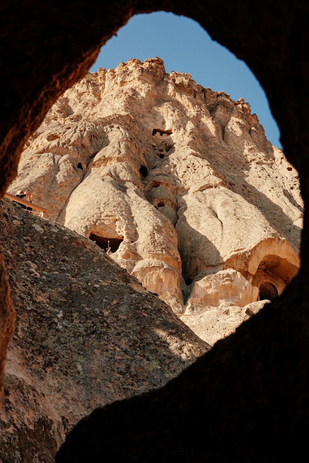 a large rock formation