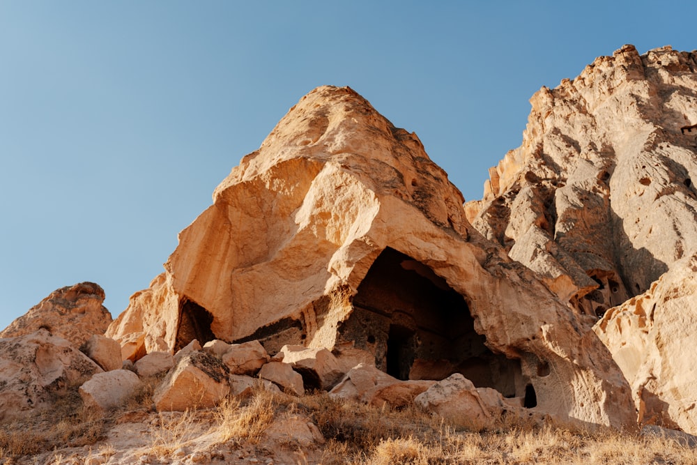 a large rock formation