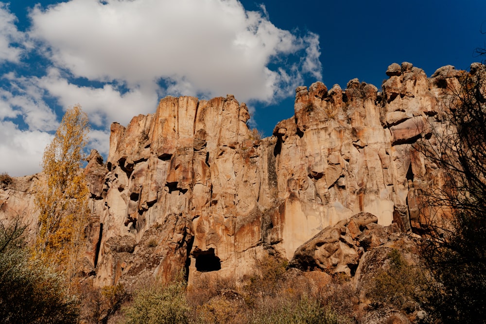 a large rock formation