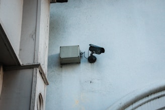 a camera on a wall