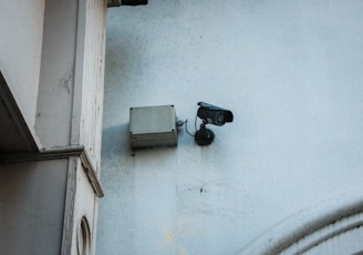 a camera on a wall