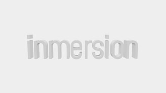 The word 'immersion' is rendered in 3D with a light shadow effect, set against a plain white background.