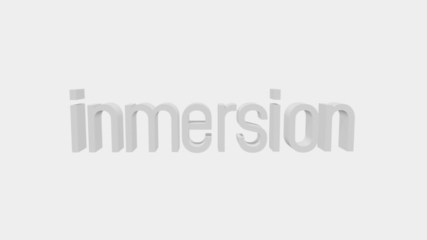 The word 'immersion' is rendered in 3D with a light shadow effect, set against a plain white background.