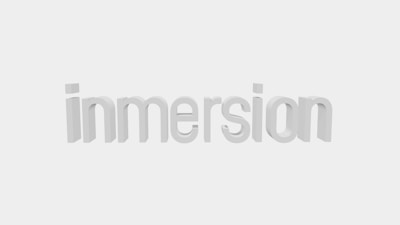 The word 'immersion' is rendered in 3D with a light shadow effect, set against a plain white background.