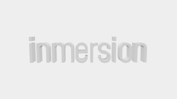 The word 'immersion' is rendered in 3D with a light shadow effect, set against a plain white background.