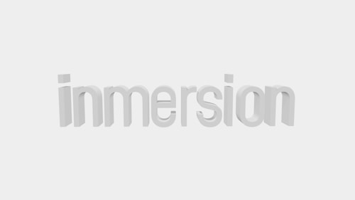 The word 'immersion' is rendered in 3D with a light shadow effect, set against a plain white background.