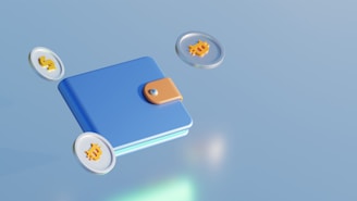 a blue and yellow light bulb