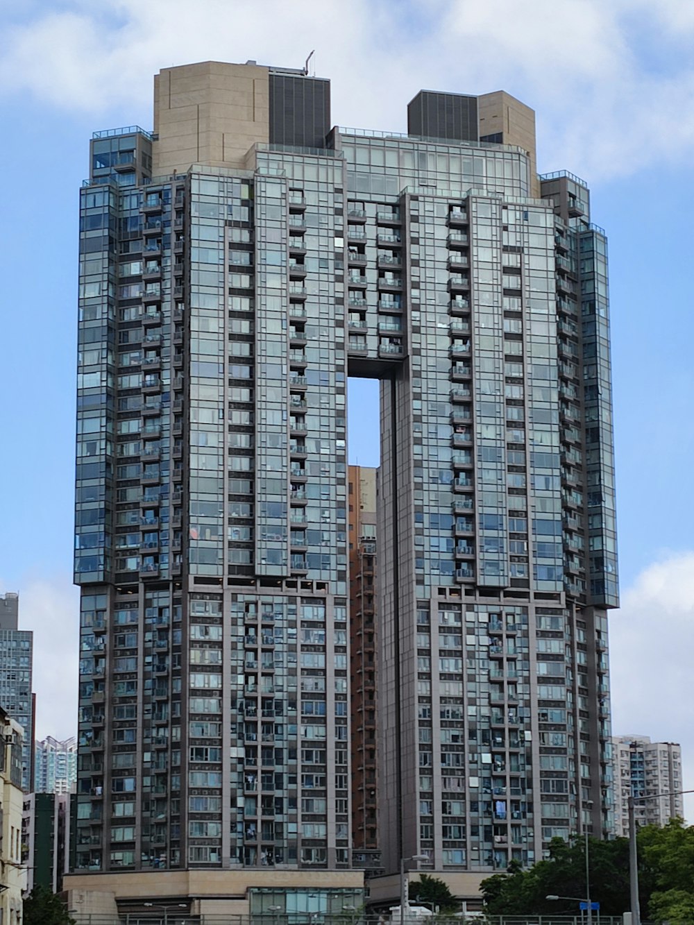 a tall building with many windows