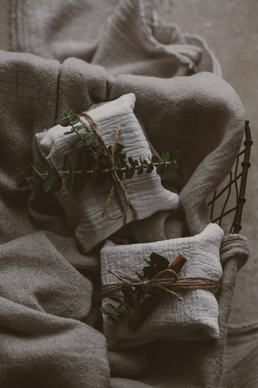 a pair of shoes on a blanket