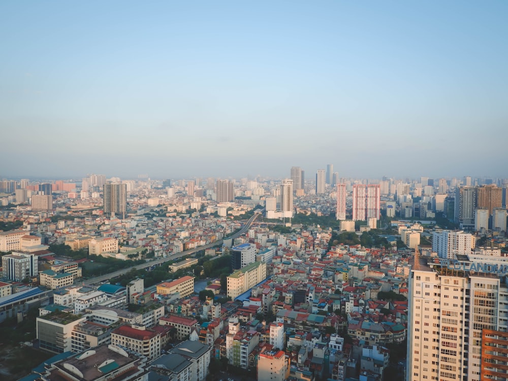 a city with many buildings