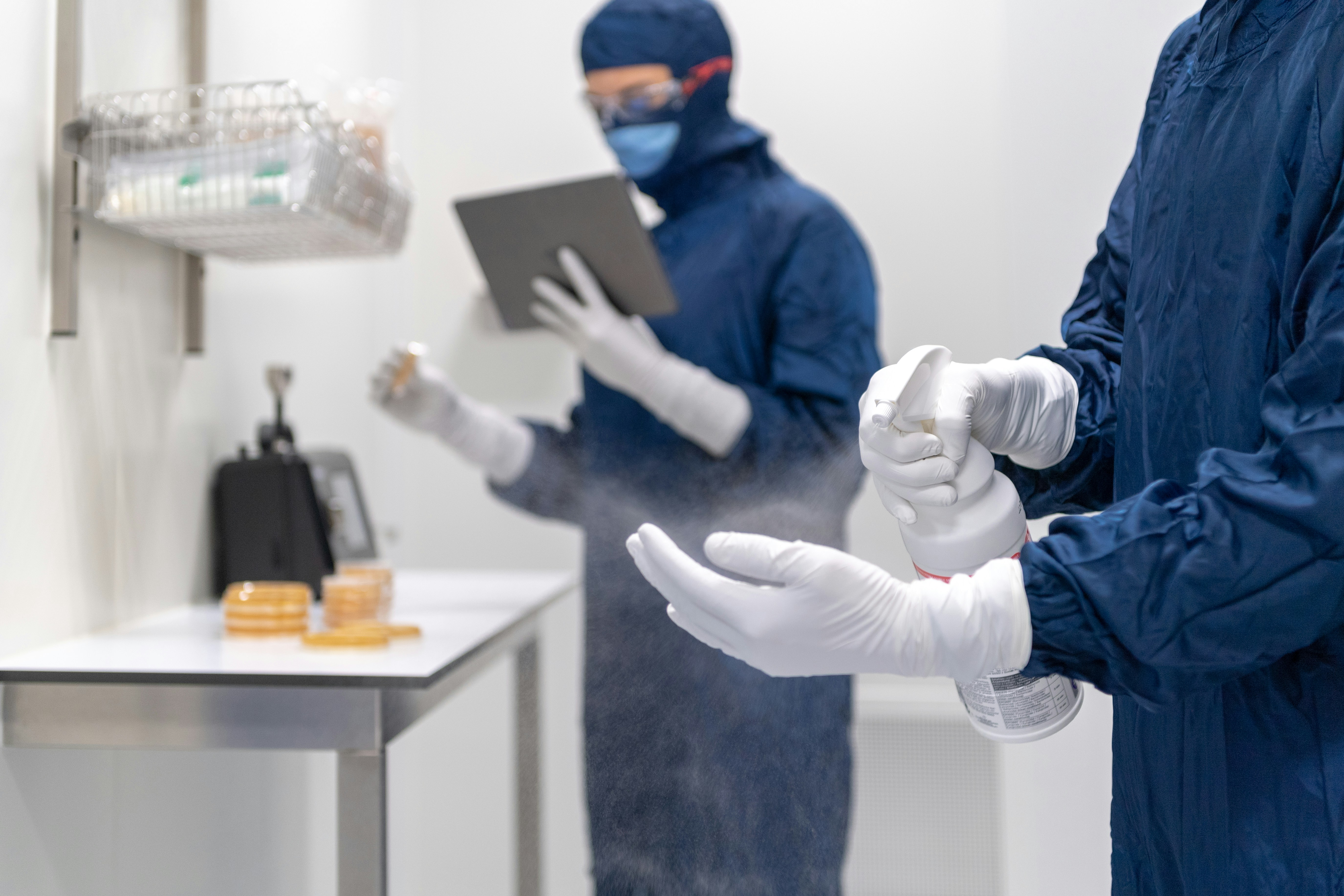 advanced microchip processor packaging inside cleanroom laboratory