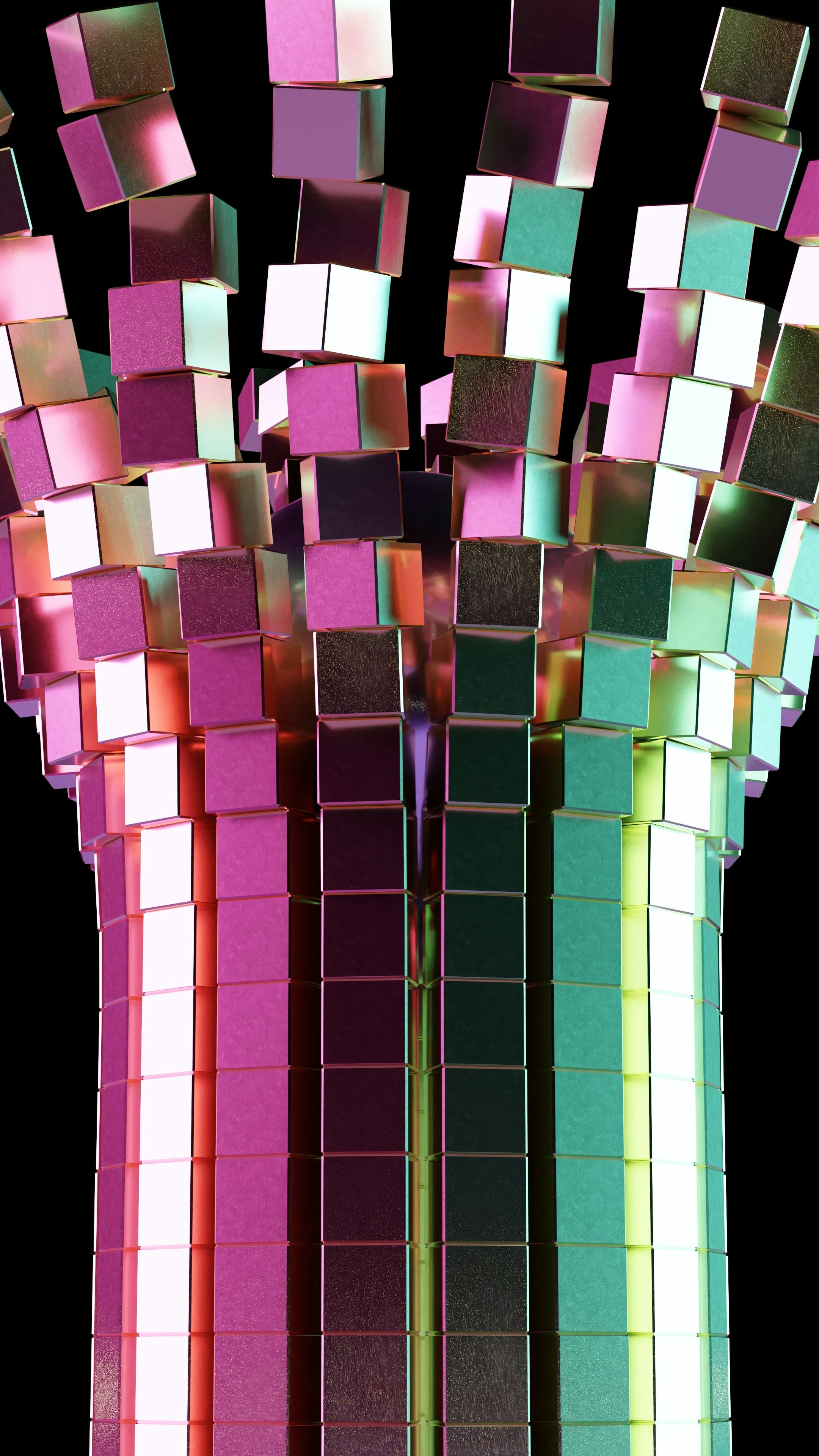 Un groupe de carrés colorés
