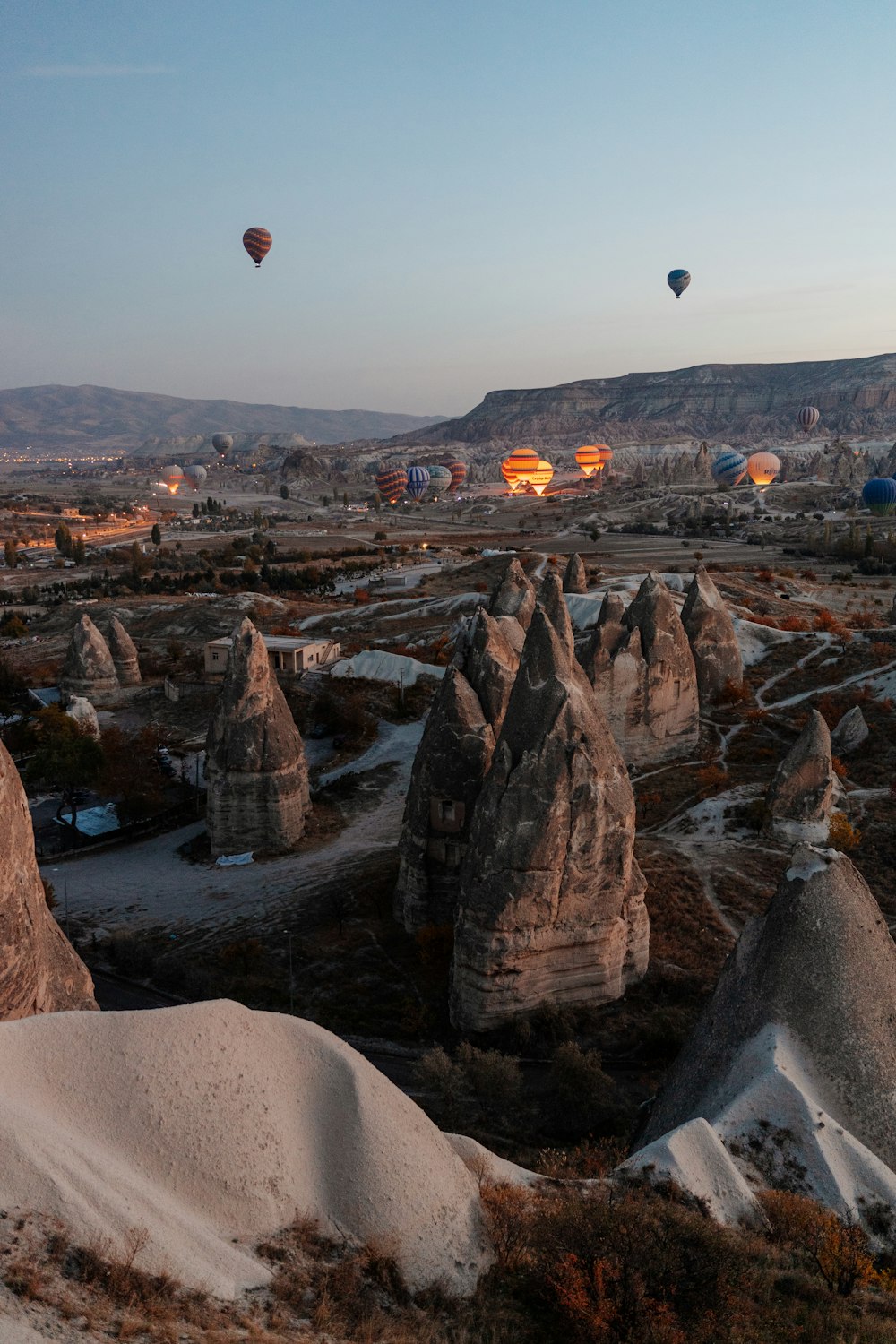 hot air balloons in the sky