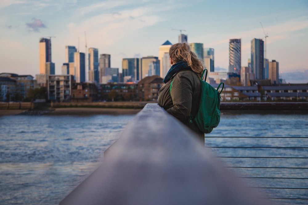 a person sitting on a dock