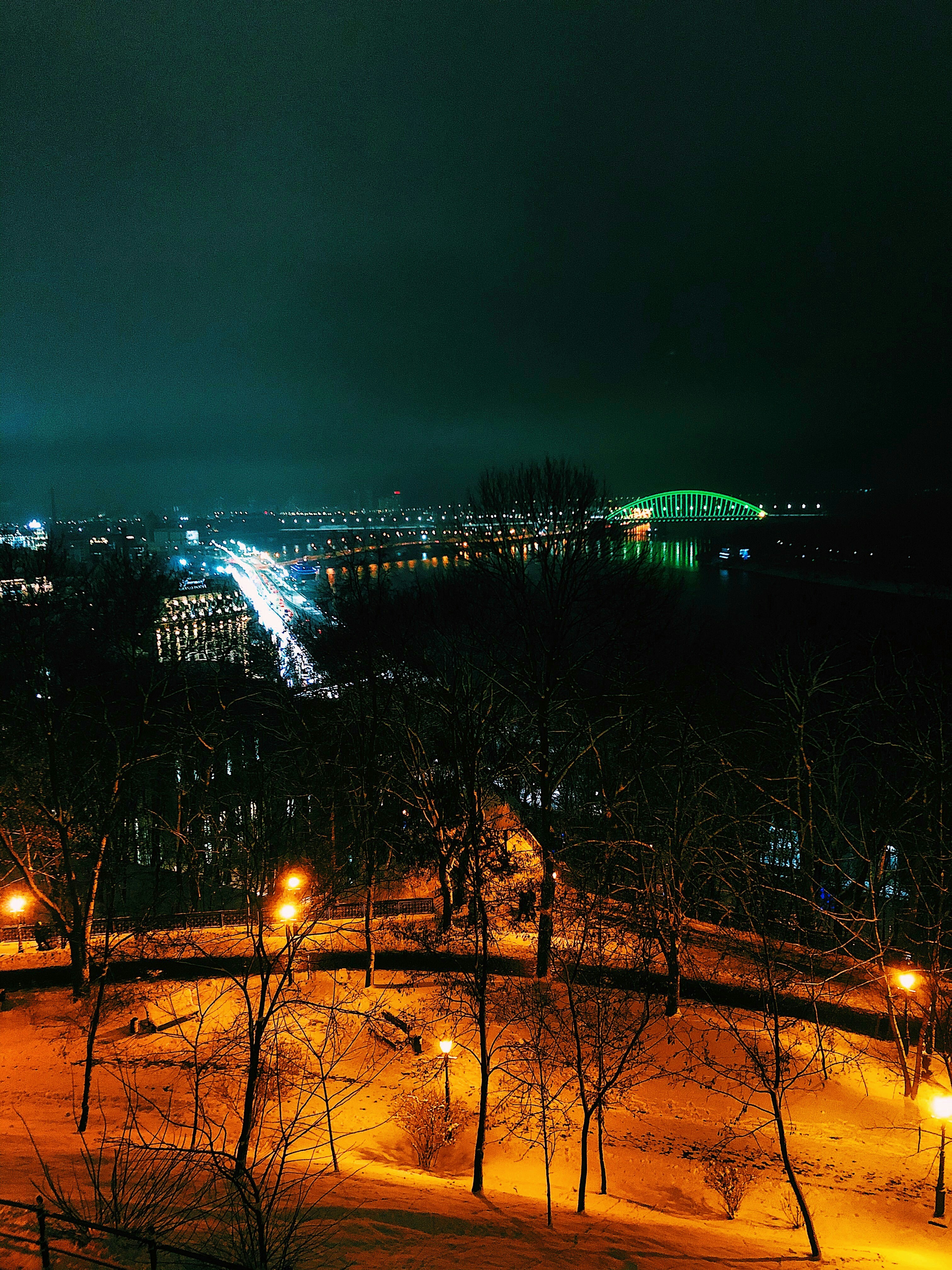 a city at night