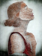a close-up of a woman's face