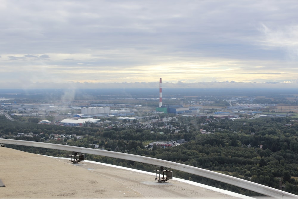 a view of a city from a rooftop