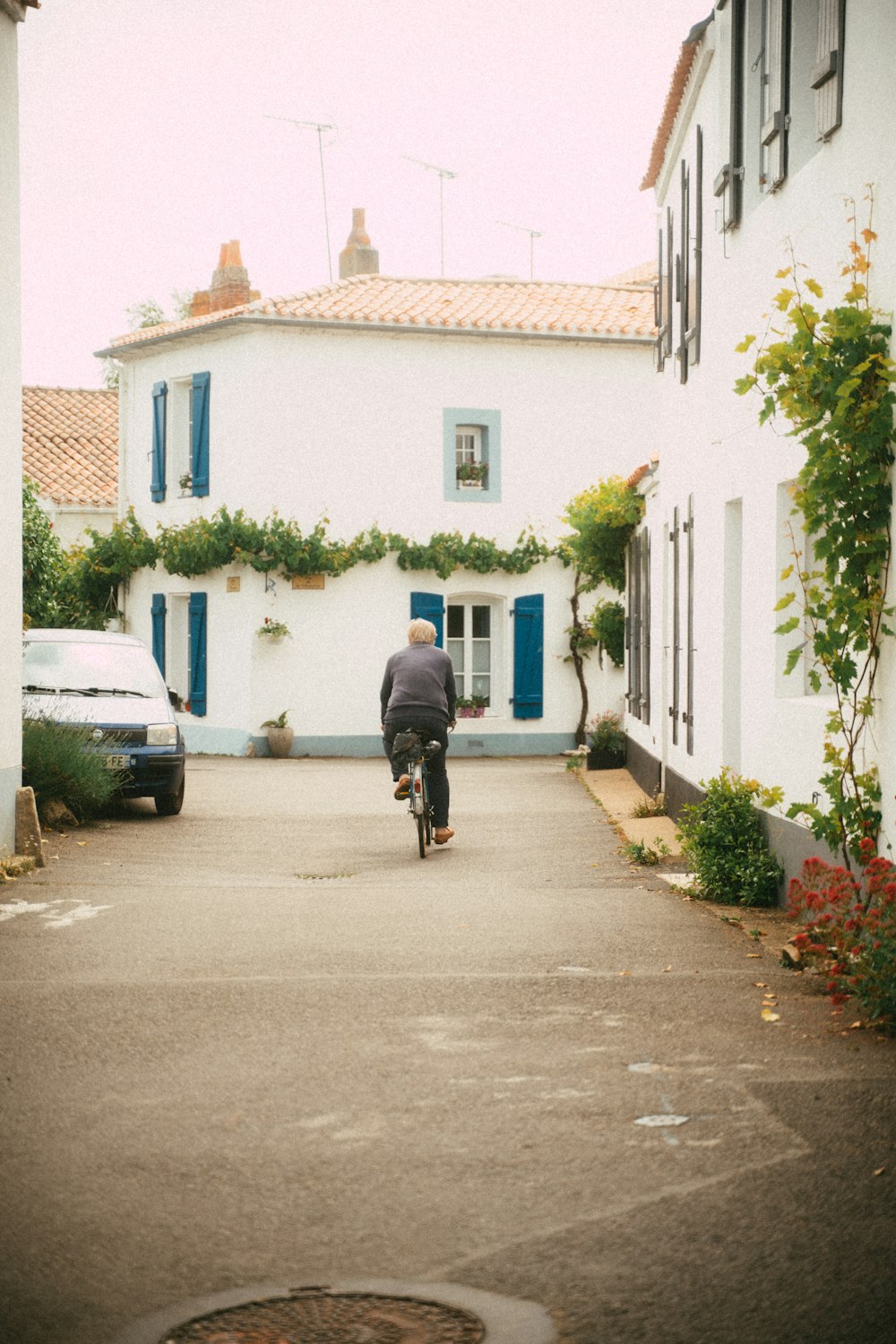 a person riding a bicycle