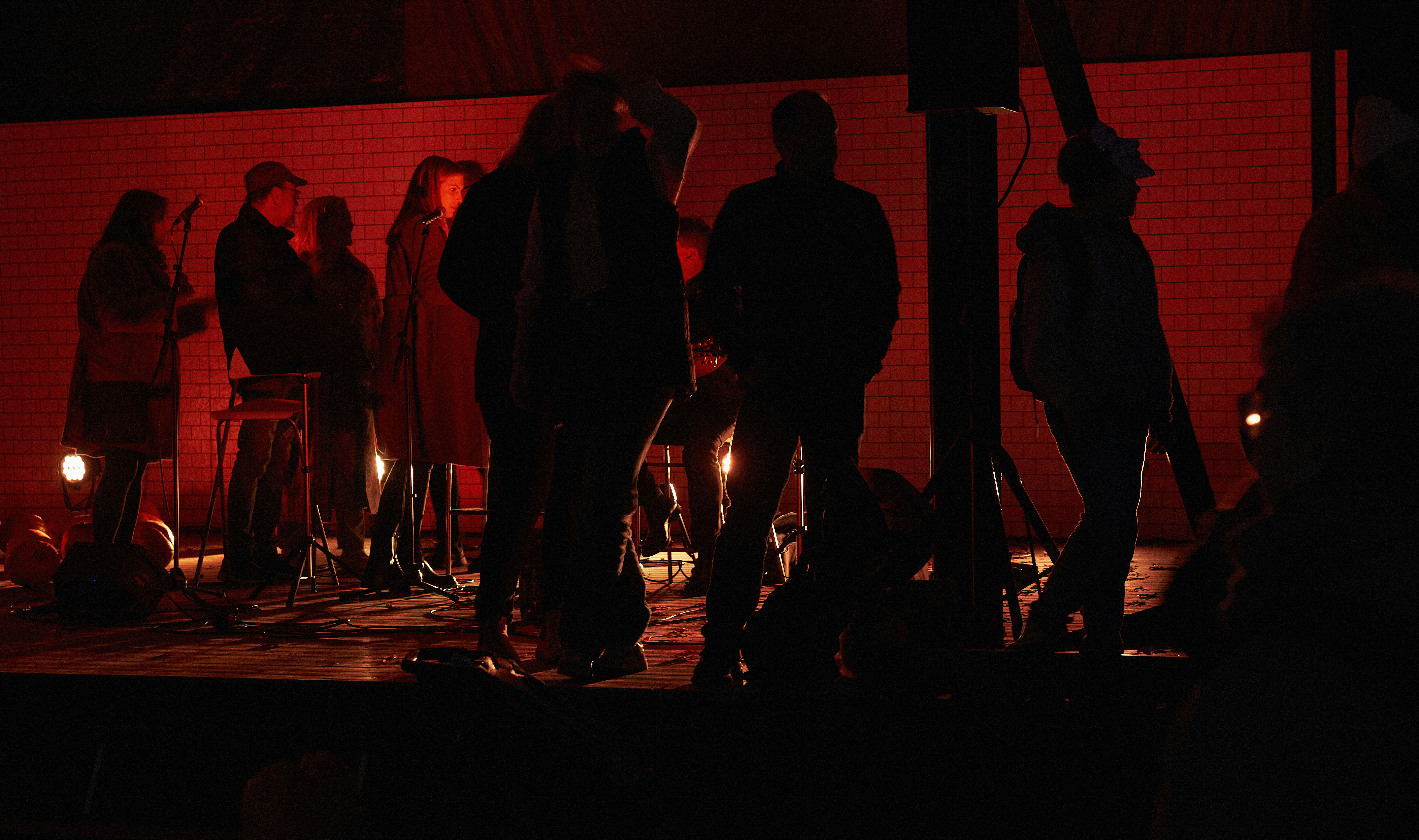 a group of people on a stage