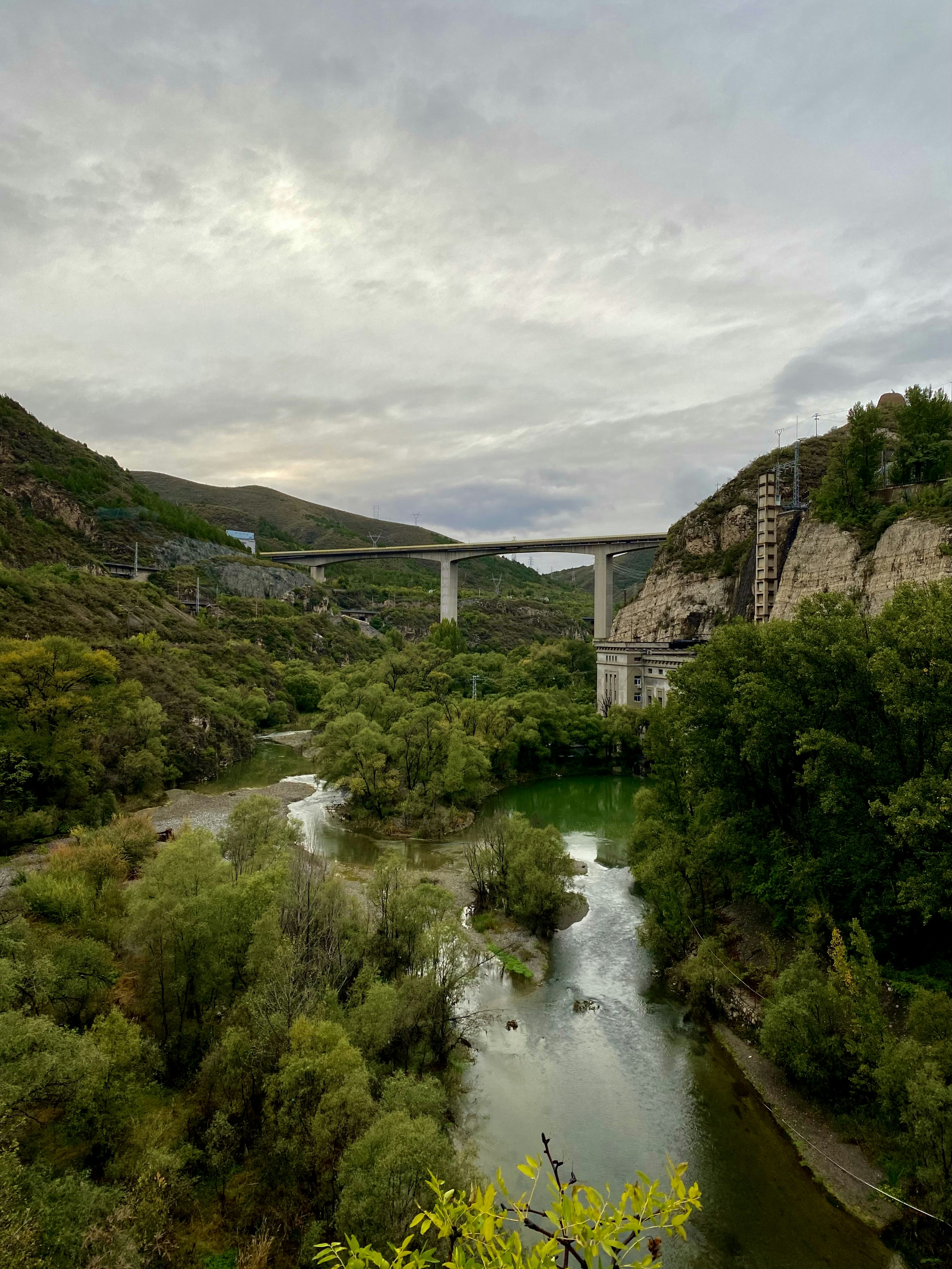 a bridge over a river