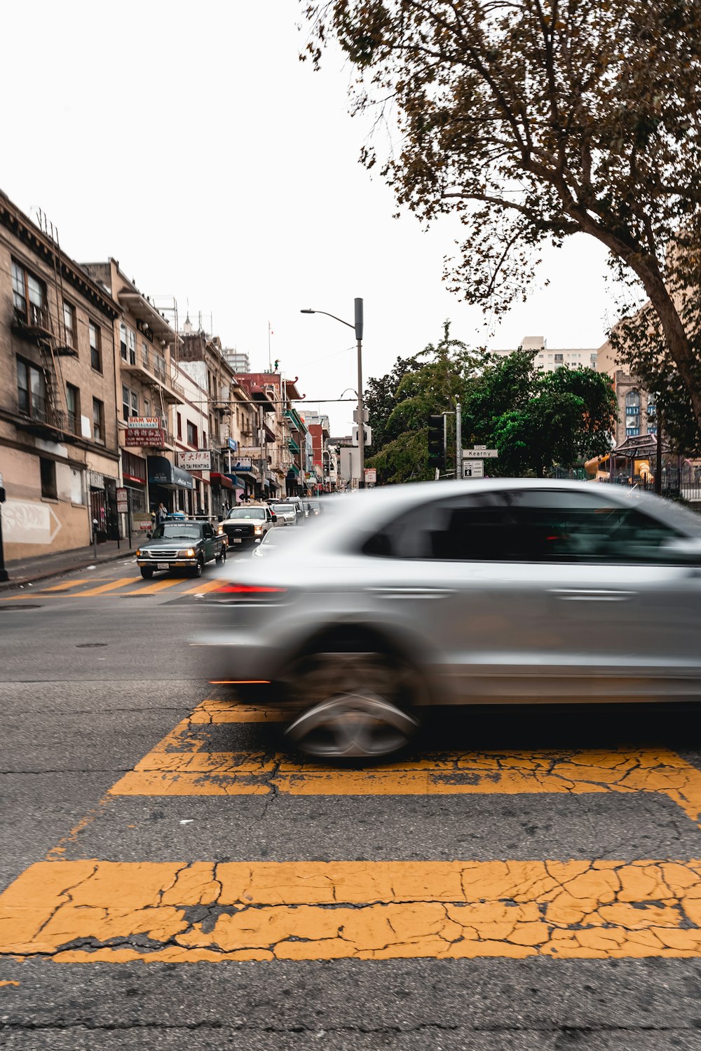 a car on a street