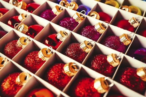 a tray of chocolates
