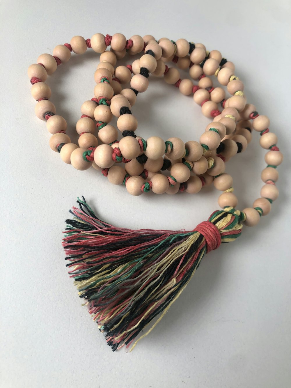a colorful beaded necklace