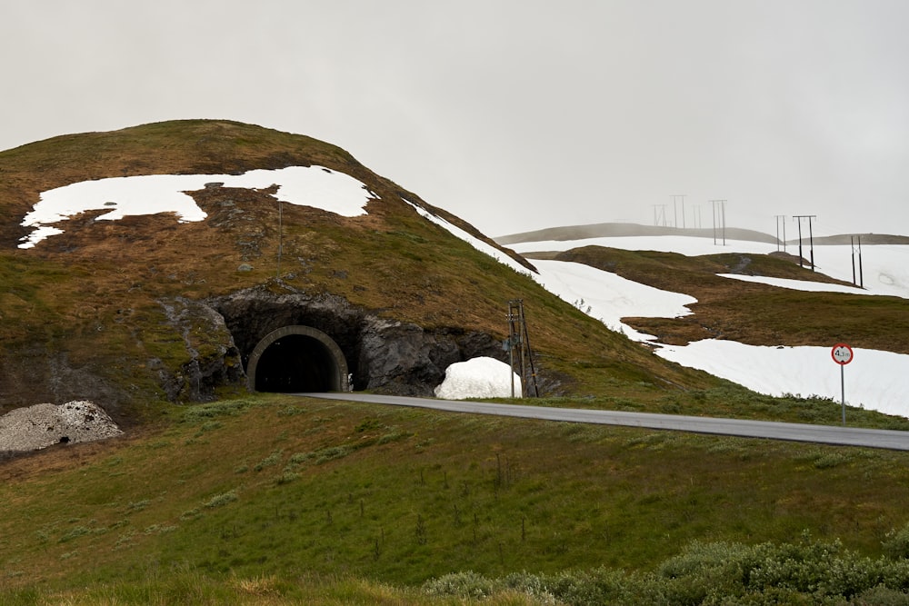 a tunnel in a mountain