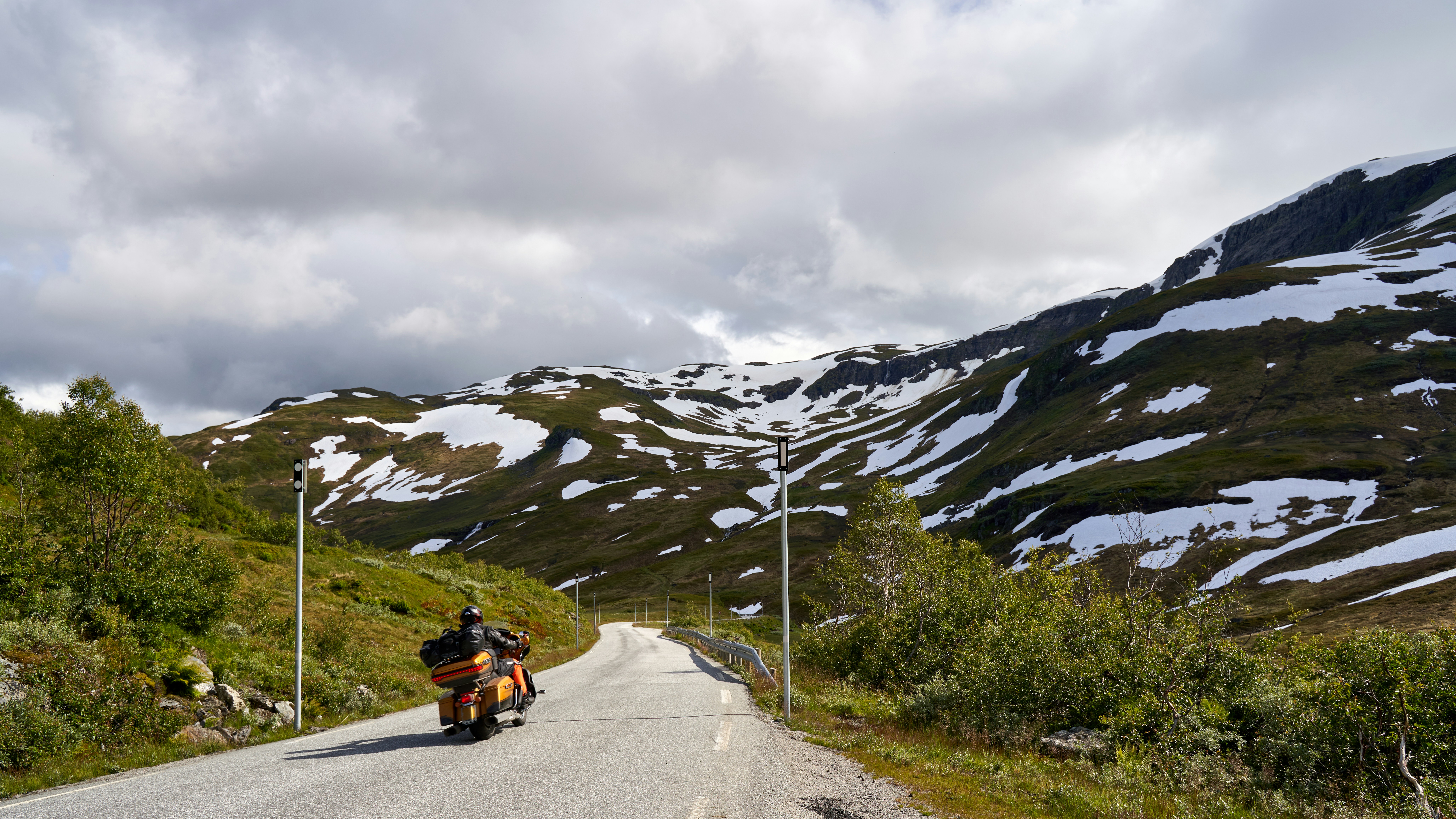Motorcycle road trip on the Norwegian highland
