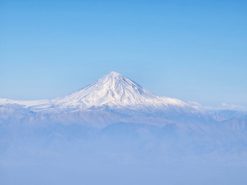 a mountain covered in snow