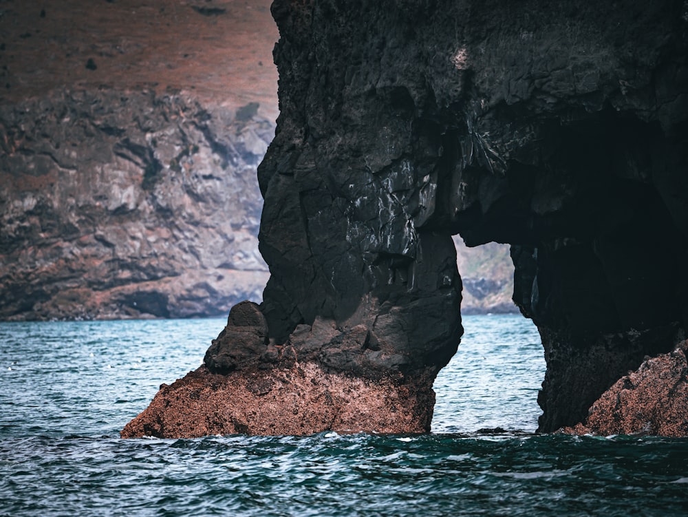 a cave in the water