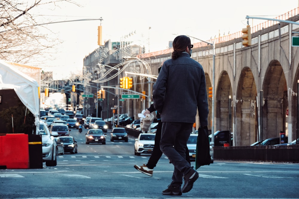 a person walking on the street