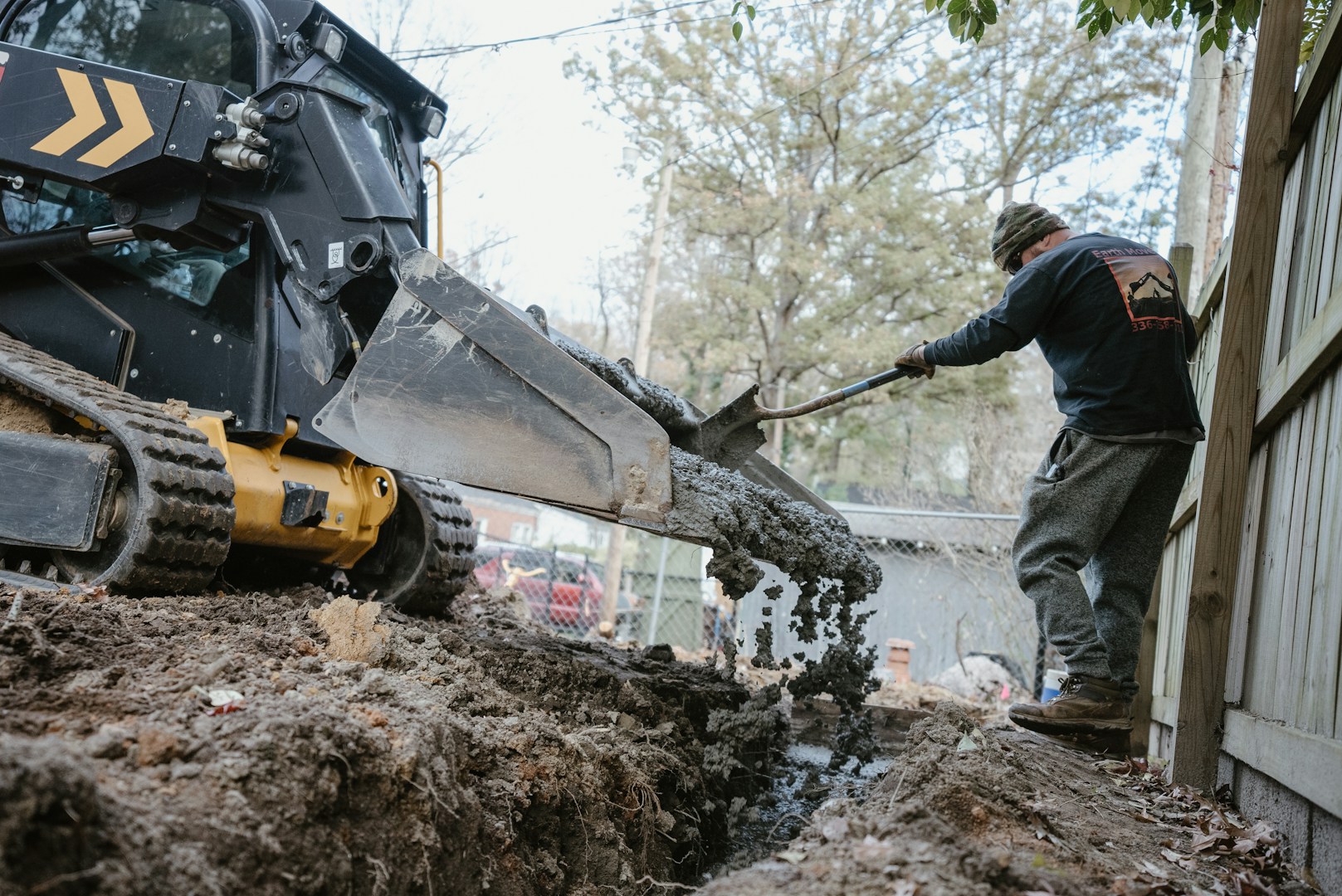 Builder on a residential site