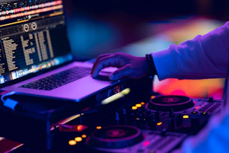 a person working on a laptop