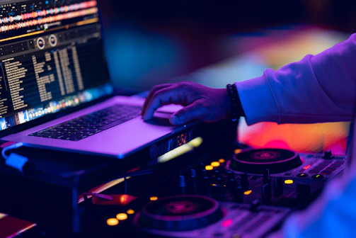 a person working on a laptop