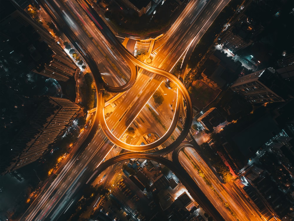 a view of a city from above